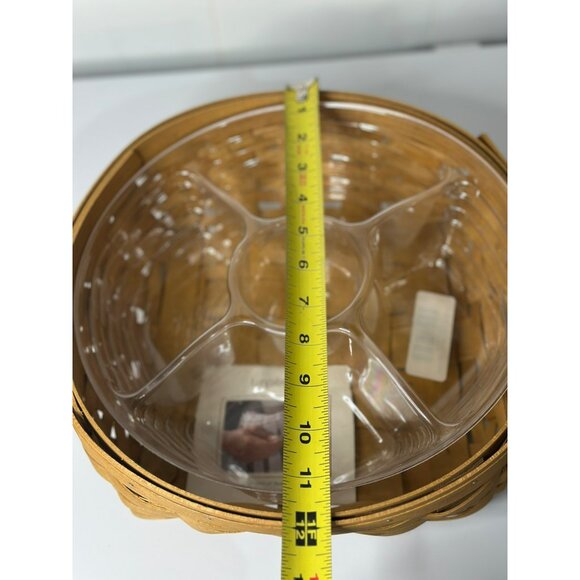 VTG 2001 Longaberger Catch All Basket w/ 5-Section Divider Protector Insert - Picture 7 of 9